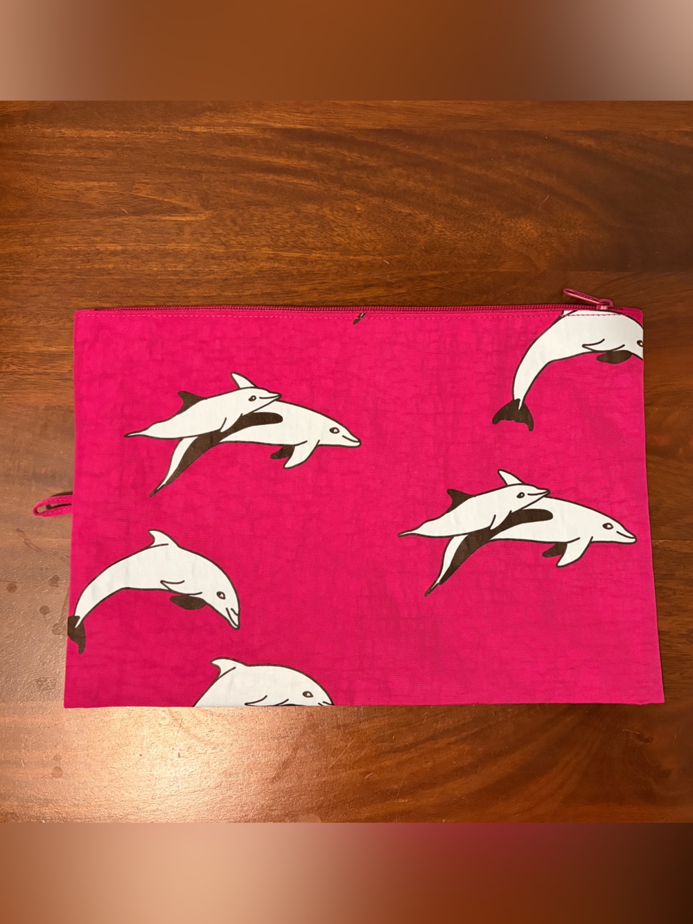 NEW Baggu Large Go Pouch Dolphins Print